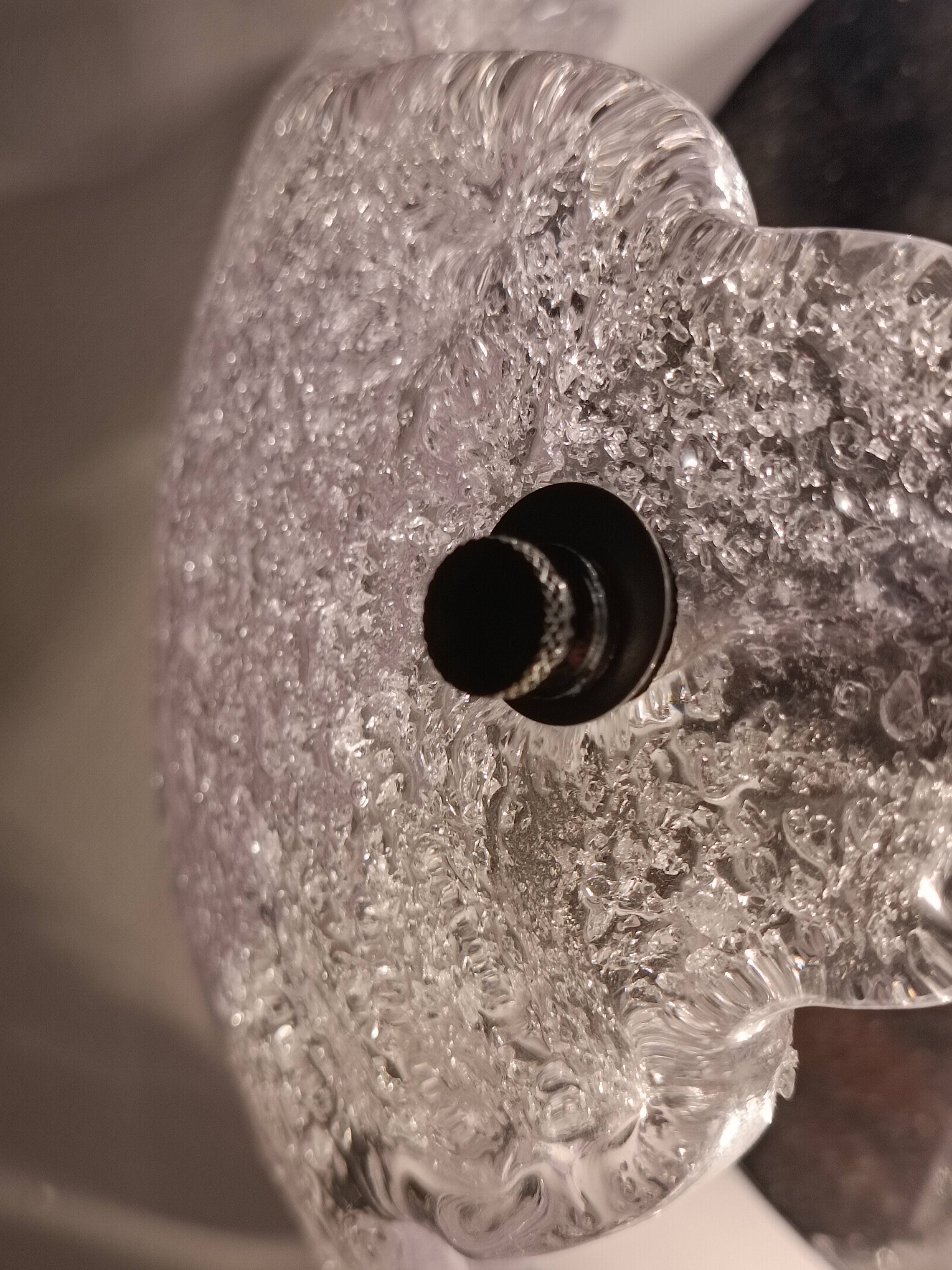 Murano ice glass wall light 1970s