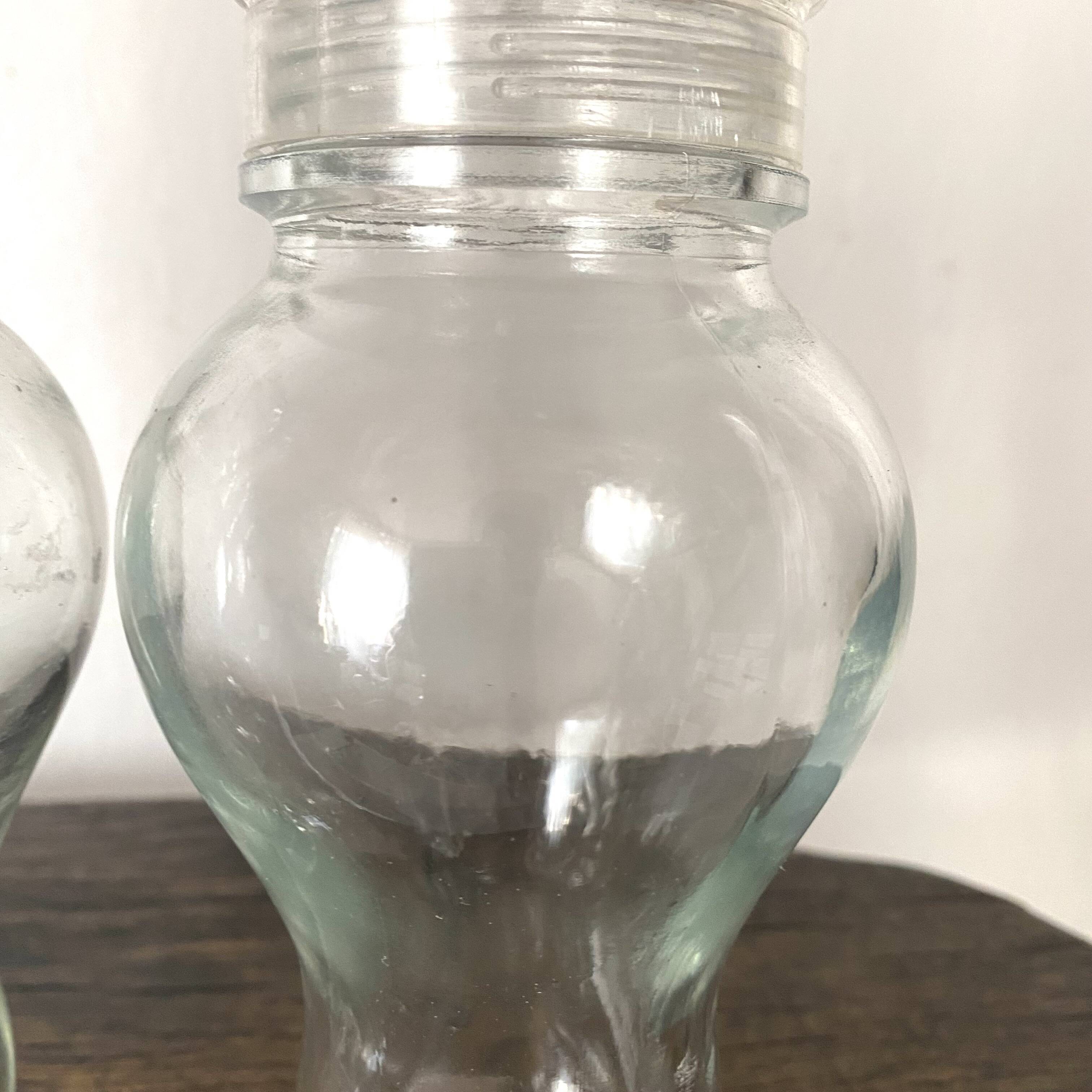 Bonbonnière en verre , bocal en verre avec couvercle