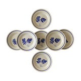 7 assiettes plates anciennes en faïence de Gien