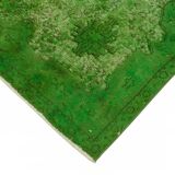 Overdyed Wool Vintage Handmade Carved Rug 169 cm x 288 cm