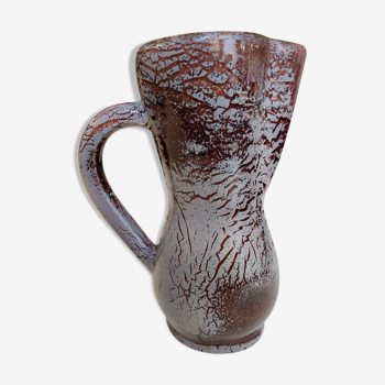 Accolay taupe purple ceramic pitcher