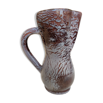 Accolay taupe purple ceramic pitcher