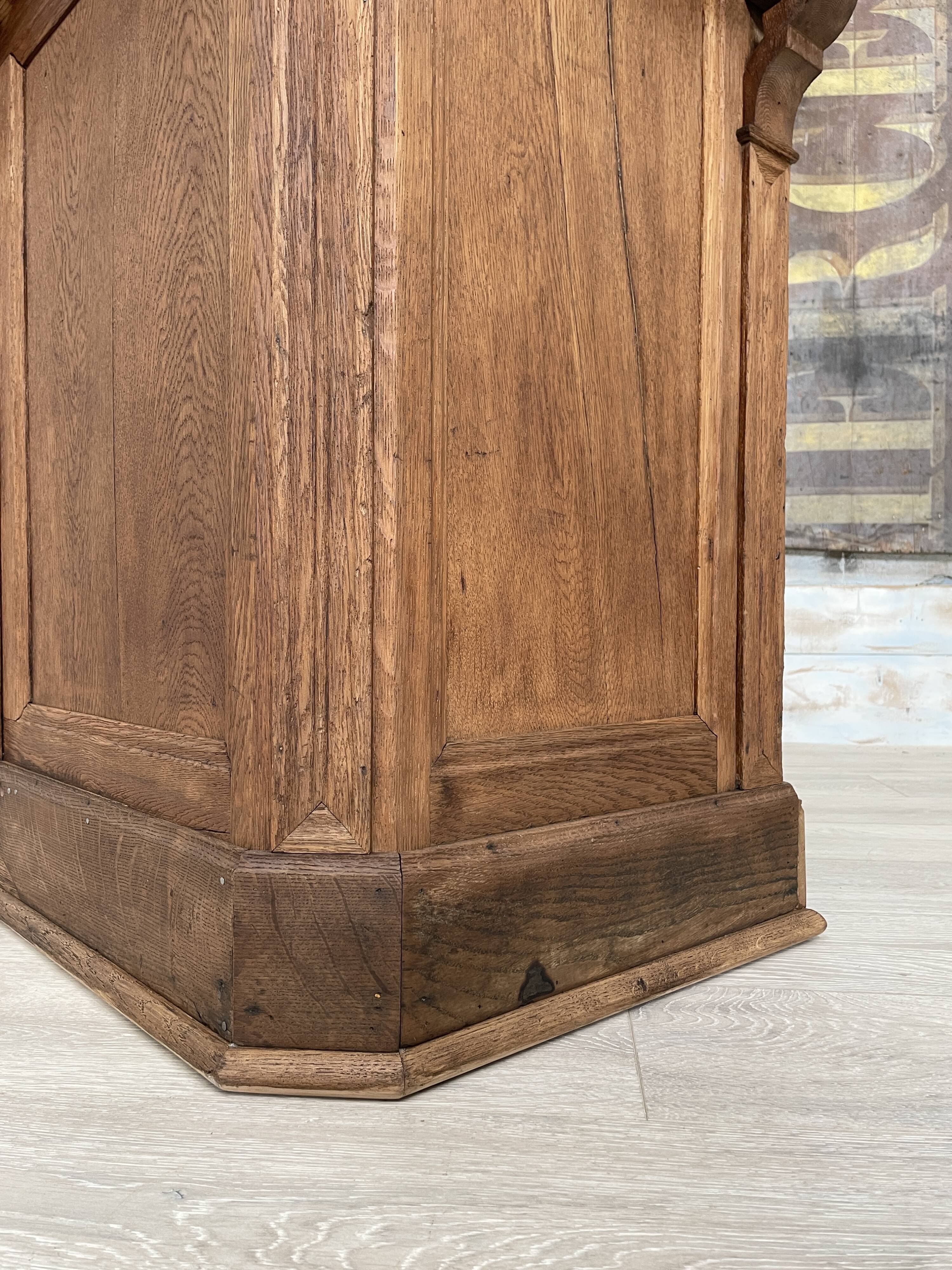 Solid oak box countertop, circa 1900.