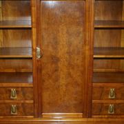 Art Nouveau library in burr walnut by Léon Jallot