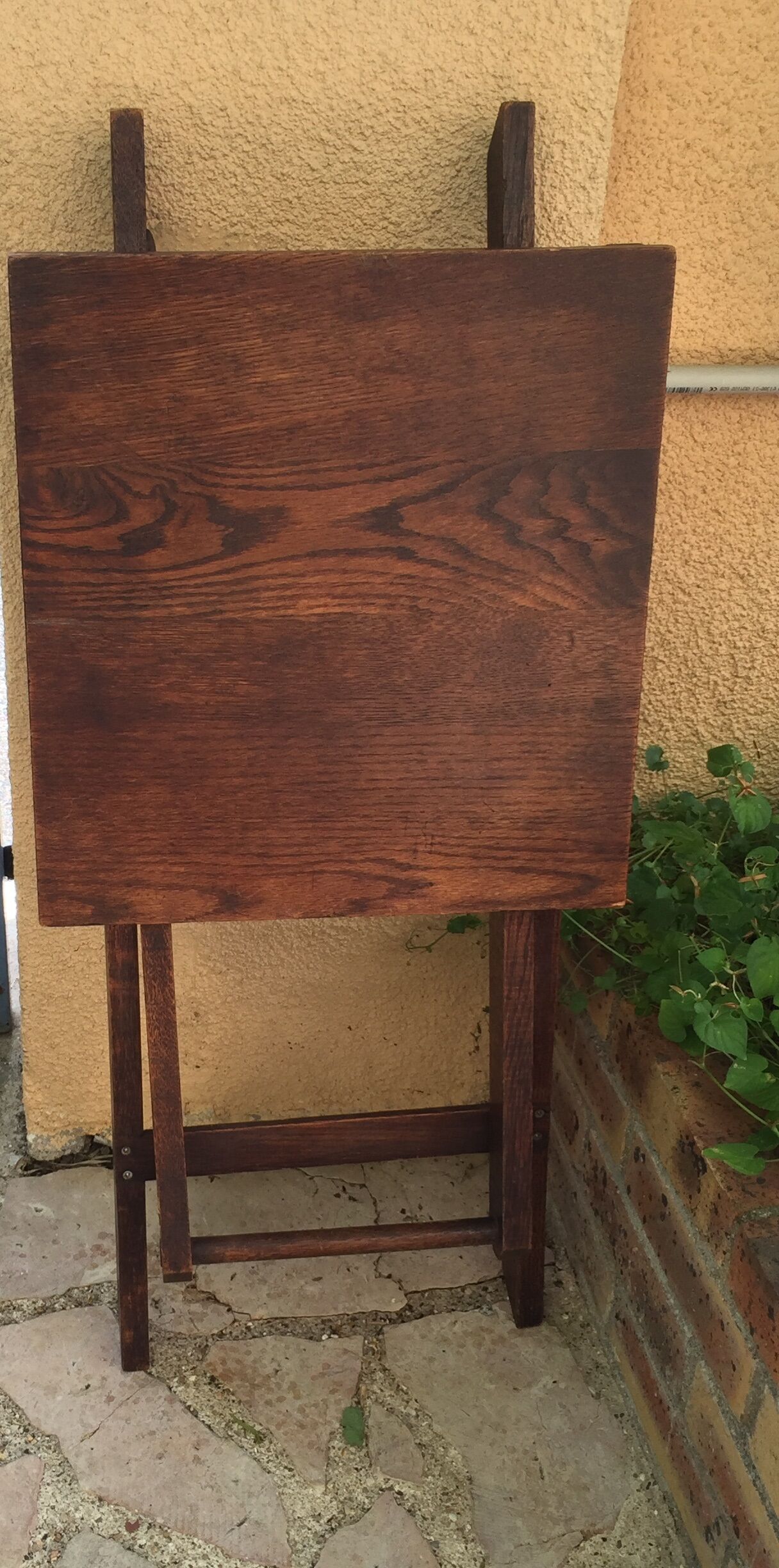 Old small table wooden folding