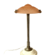 Lampe de table monumentale art déco rose, Muller frères Luneville, France, ca 1920s