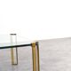 Hollywood Regency Brass and Glass Coffee Table by Peter Ghyczy, 1970s.