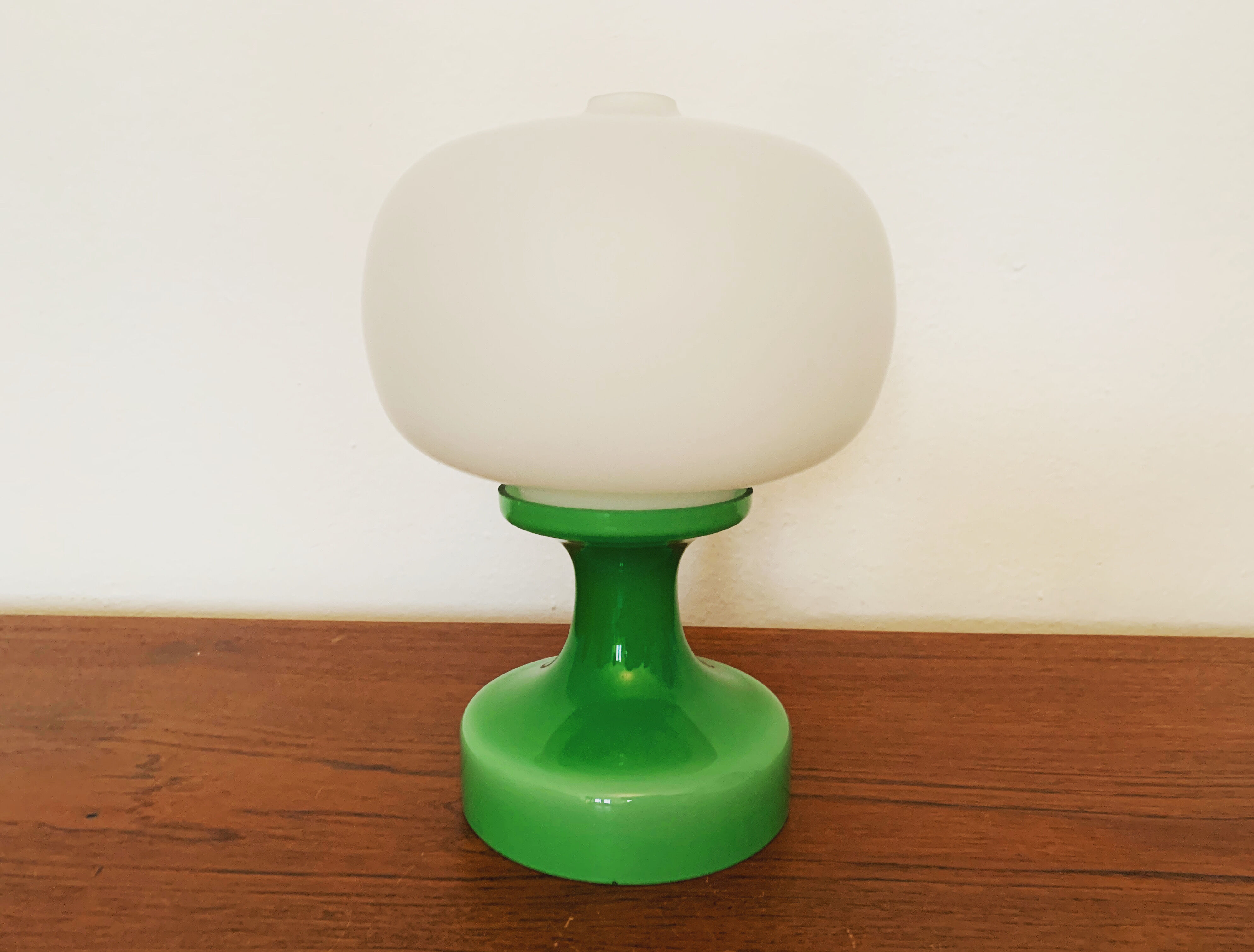 Czech Set of 2 Mid-Century Modern glass table lamps by Ivan Jakeš