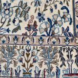 Tapis persan en laine beige fleur 200x120cm