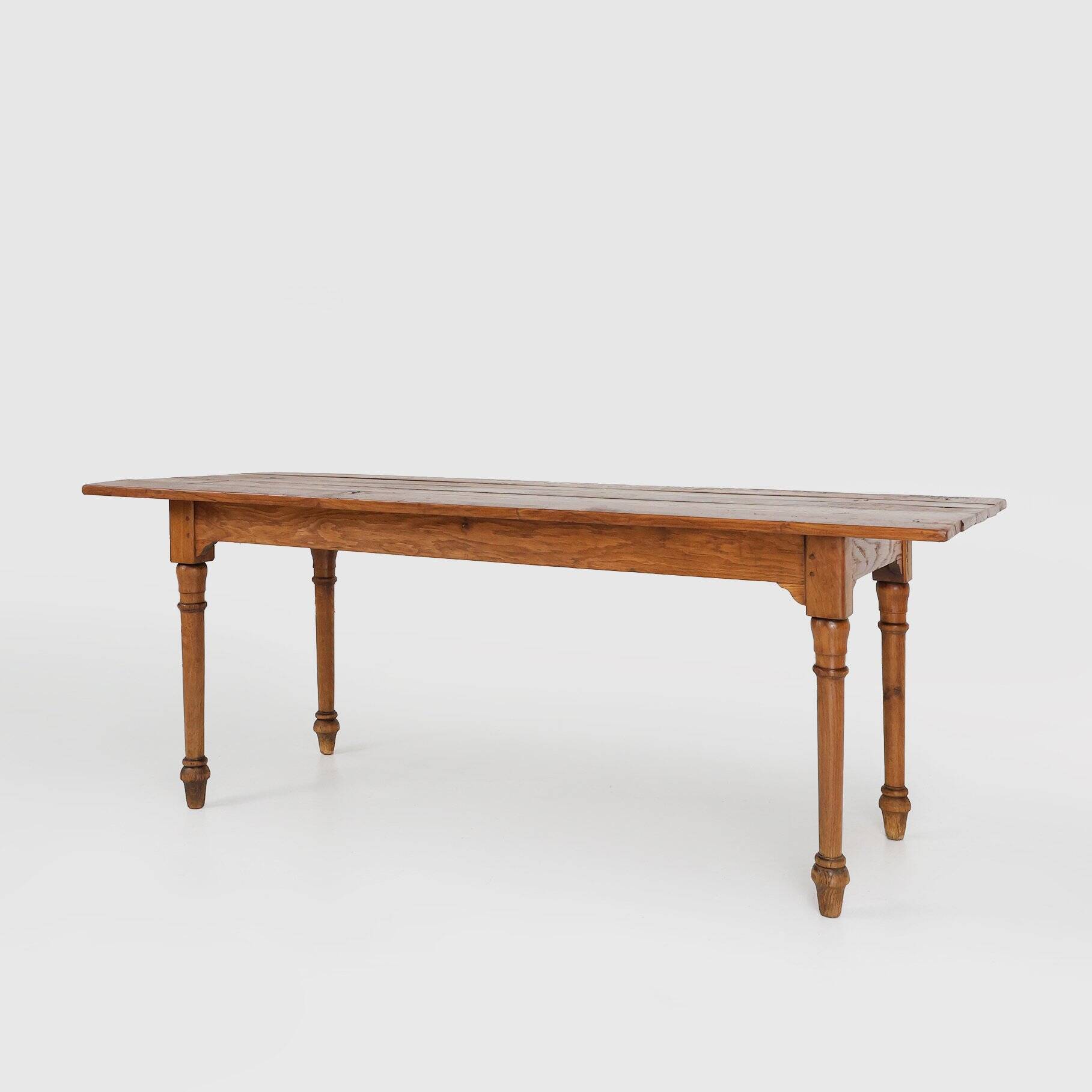 Rustic Farmhouse Table in Oak, France, 1850s