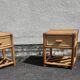 Pair of rattan bedside table
