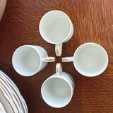 4 Limoges porcelain espresso cups by Fabrique Royale Limoges
