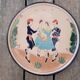 Duo d'assiettes murales ou plat danseurs traditionnels basques, par Aparicio