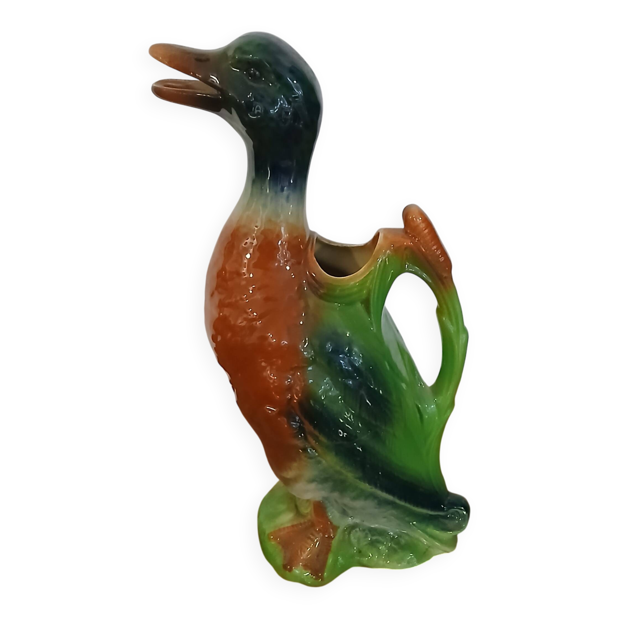 pichet canard en barbotine