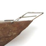 Vintage boat model in patinated metal