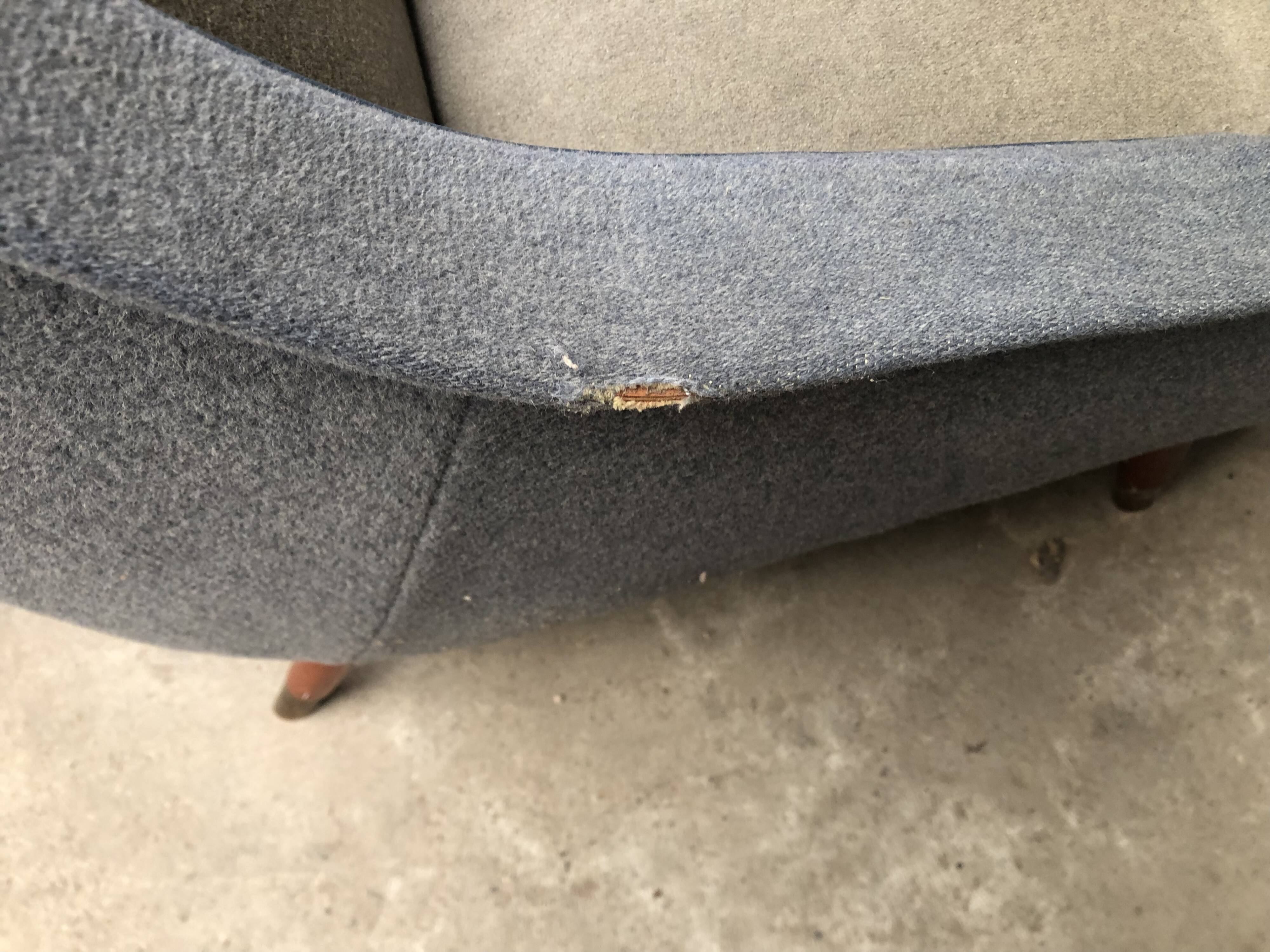 Vintage two-tone armchairs from the 60s in wool