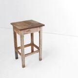 Industrial console table with patinated colorful paint, Belgium ca. 1950