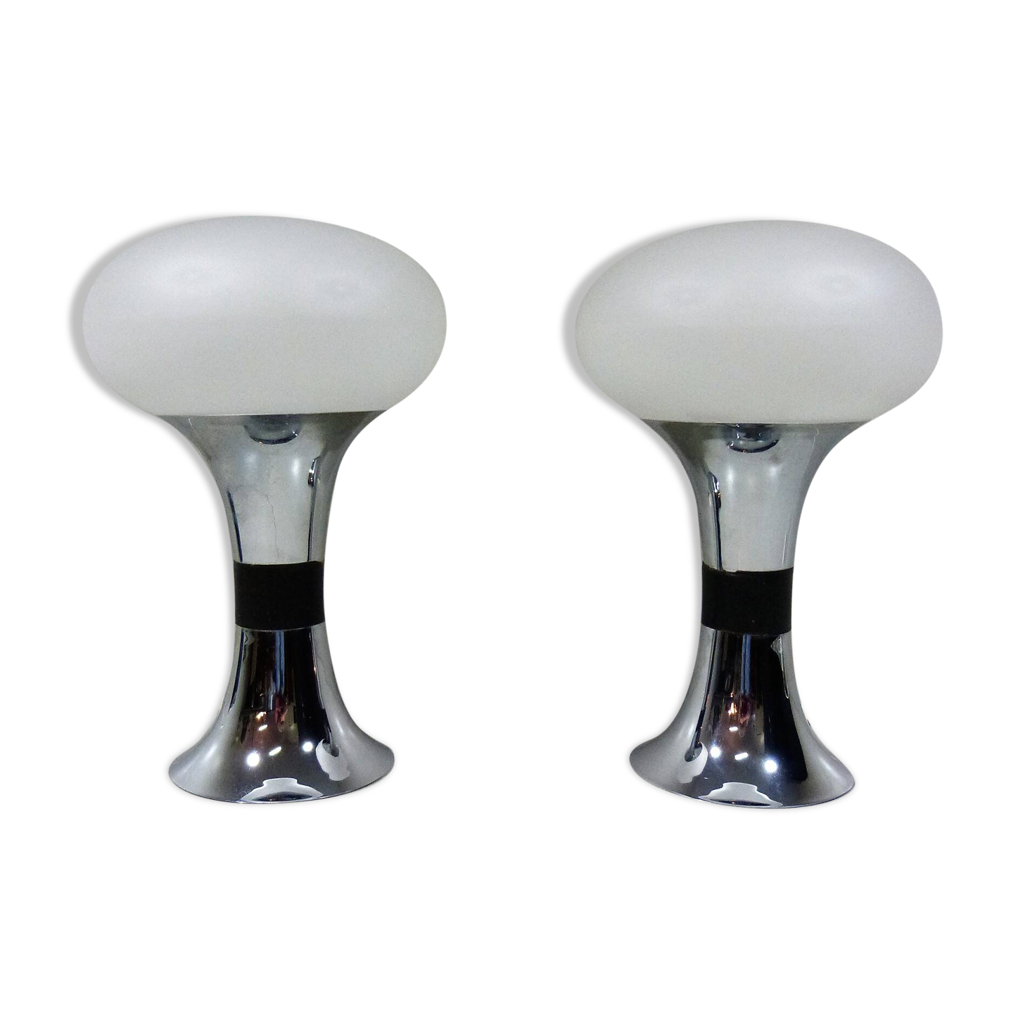 Set of 2 large Space Age table lamps 1960's