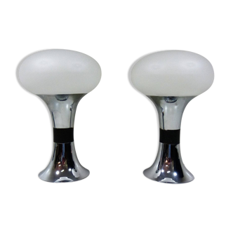 Set of 2 large Space Age table lamps 1960's