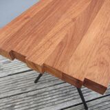 Table basse portique 1950 bois métal