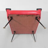 Vintage skai armchair with armrests