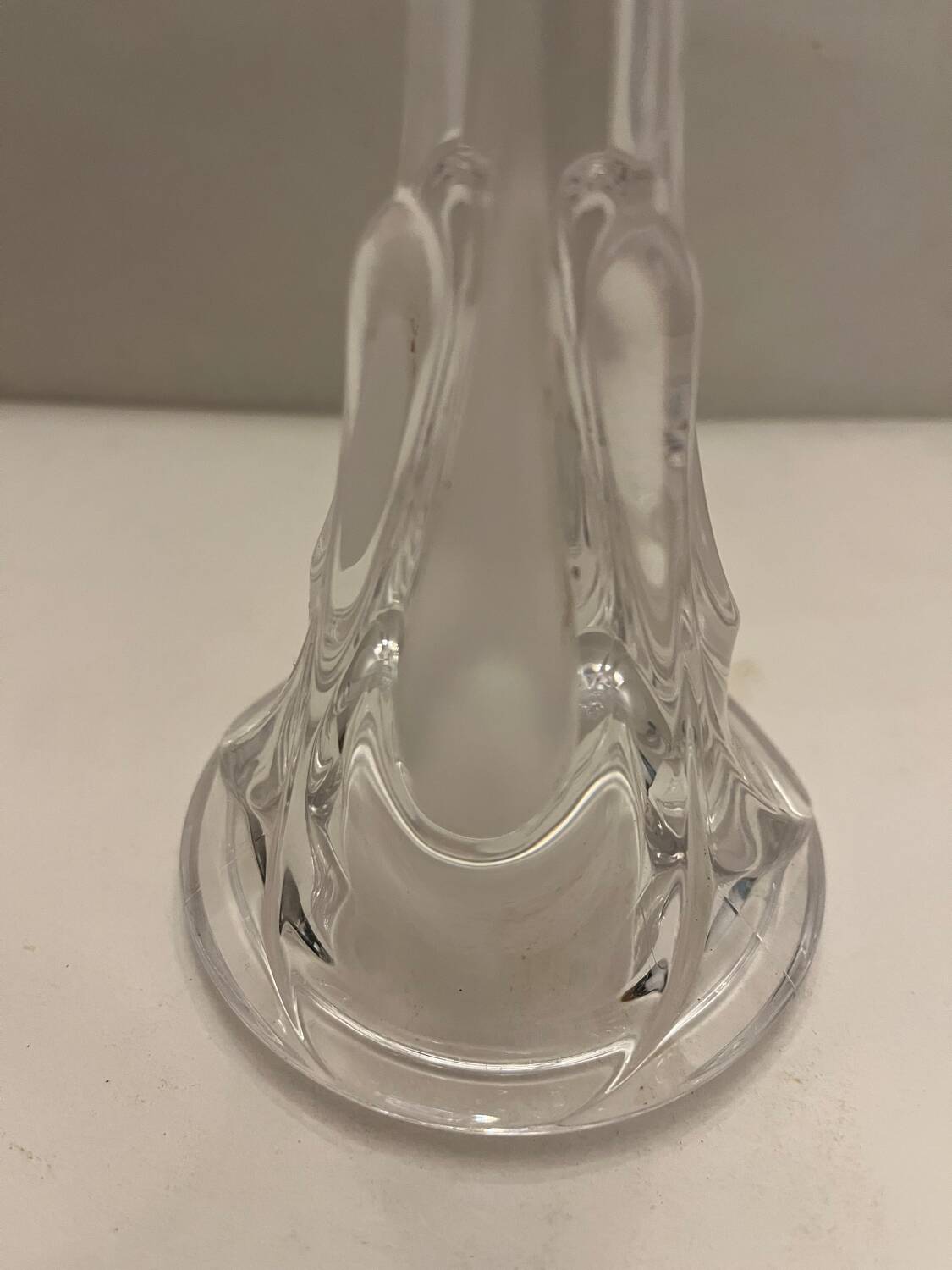 Molded glass candle holder