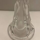 Bougeoir en verre moulé