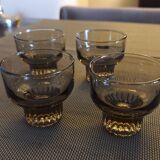 Set of 4 Italian Smoked Glasses - 1960s