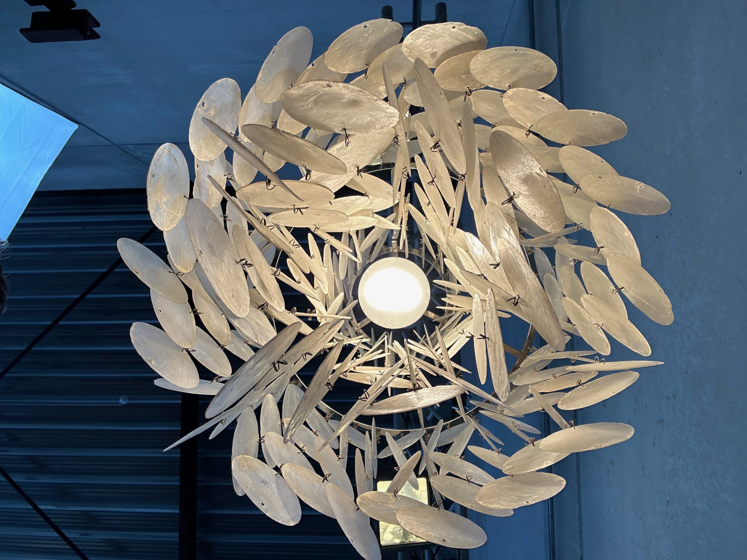 Vintage capiz pendant lamp