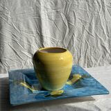 Large square dish with lemon pattern 33cm Aleya Slim