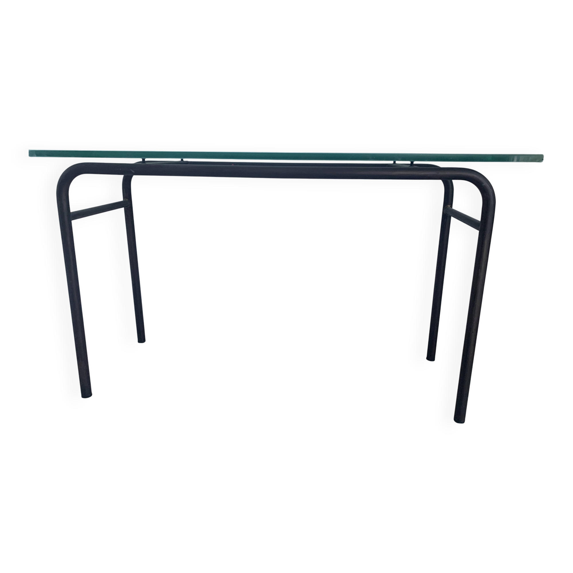 School desk with glass top
