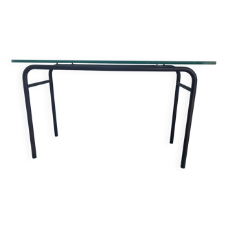 School desk with glass top