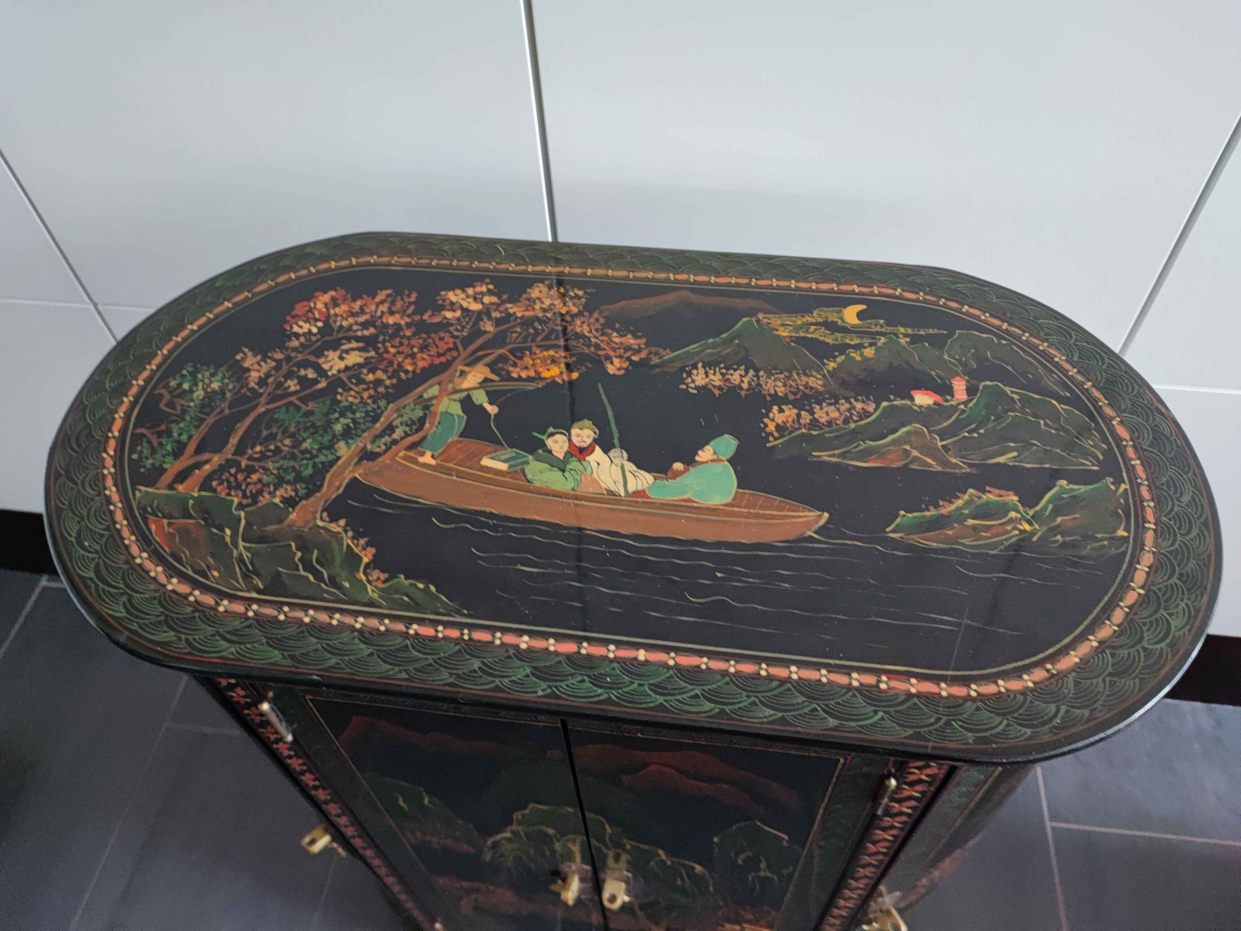 Japanese bar furniture painted and lacquered