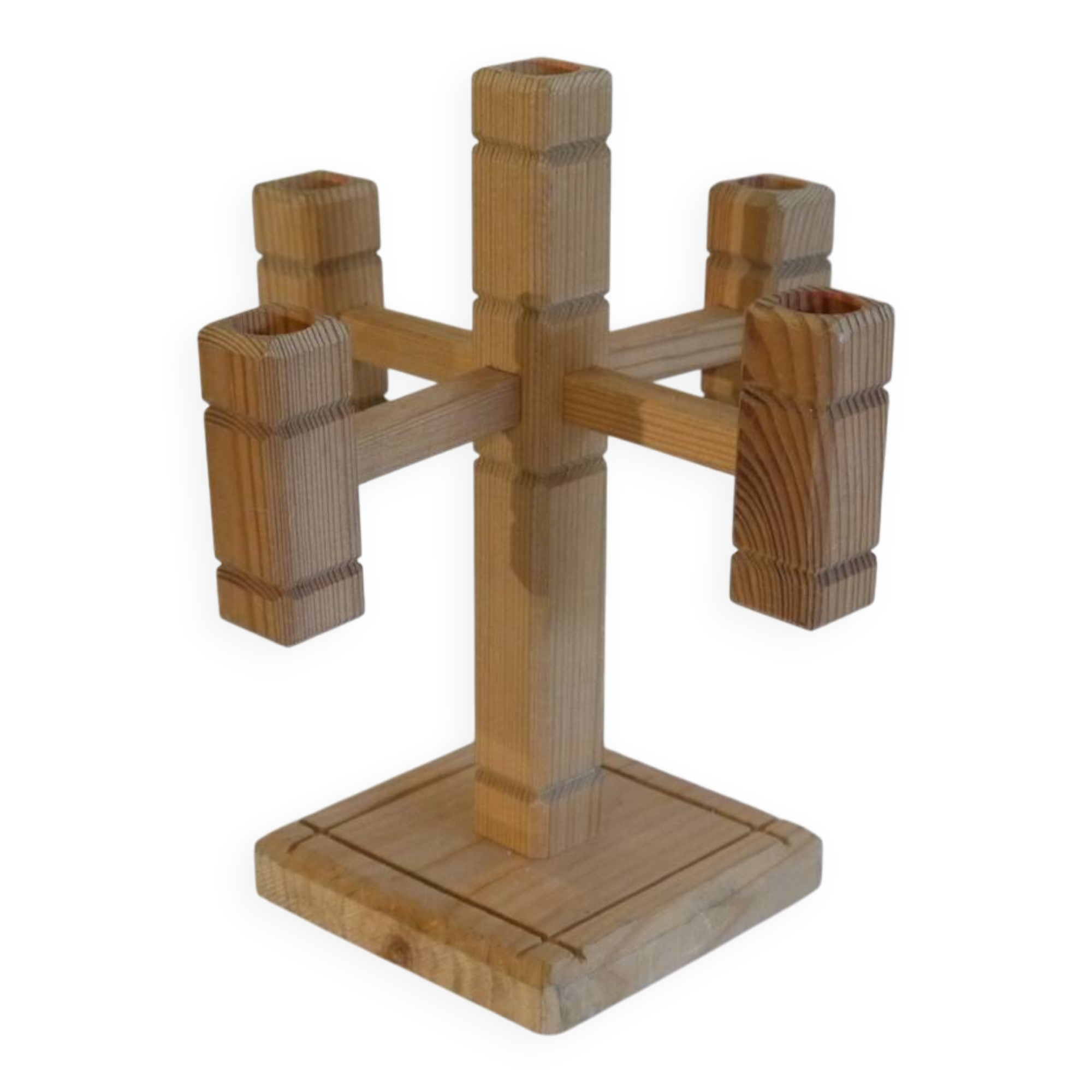 Swedish wooden candlestick, 1970