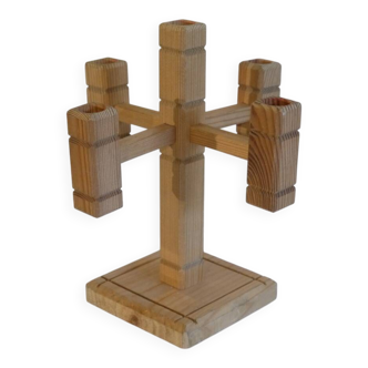 Swedish wooden candlestick, 1970