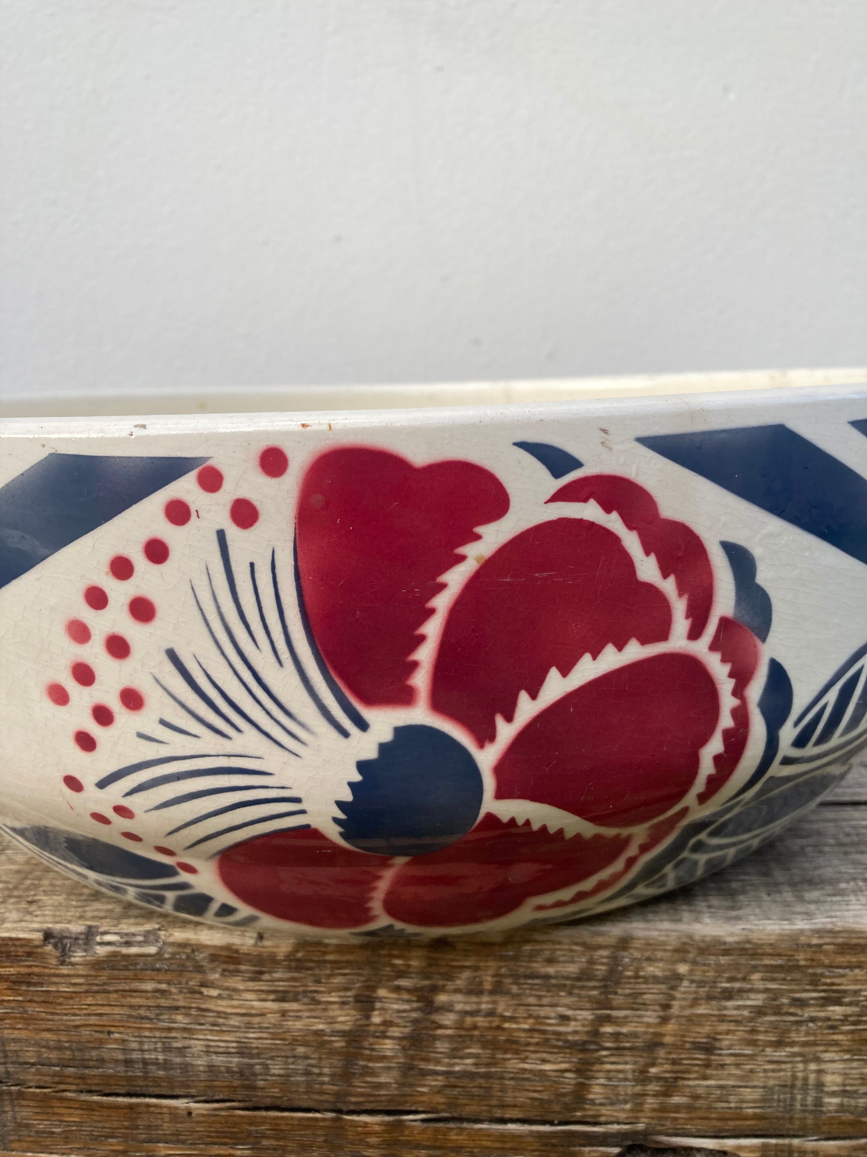 1950 old ceramic basin or empty pocket