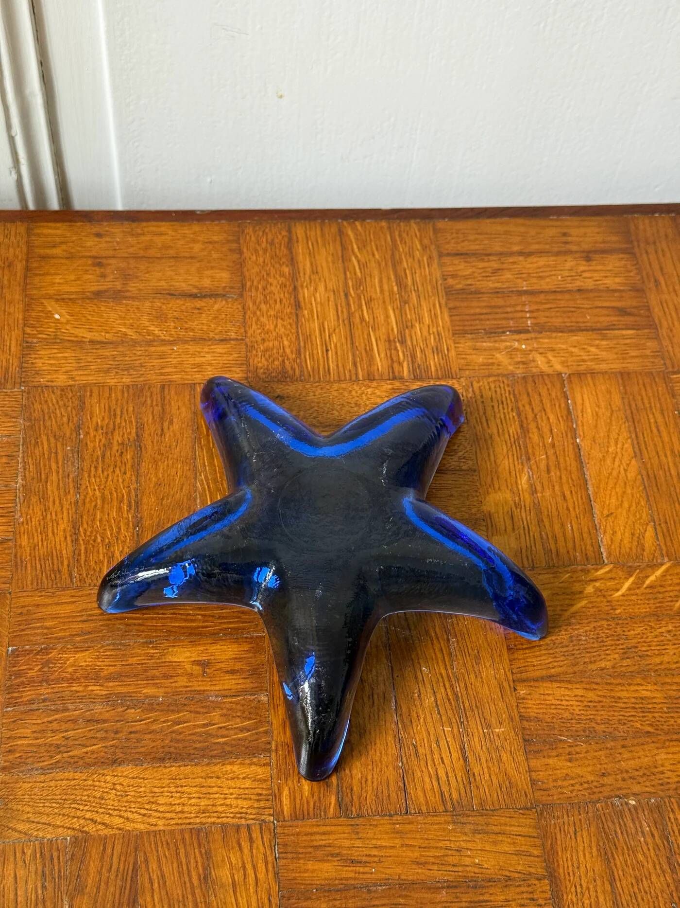 Blue glass catch-all trays