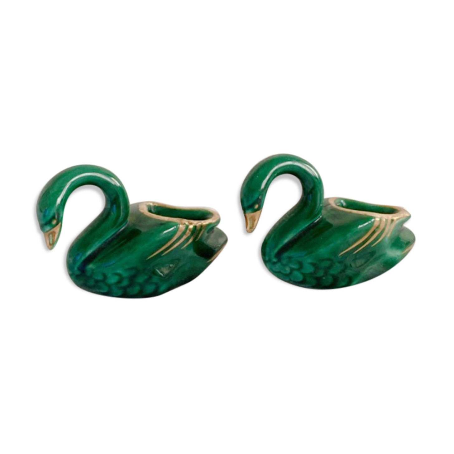 Ceramic swan salt and pepper shaker