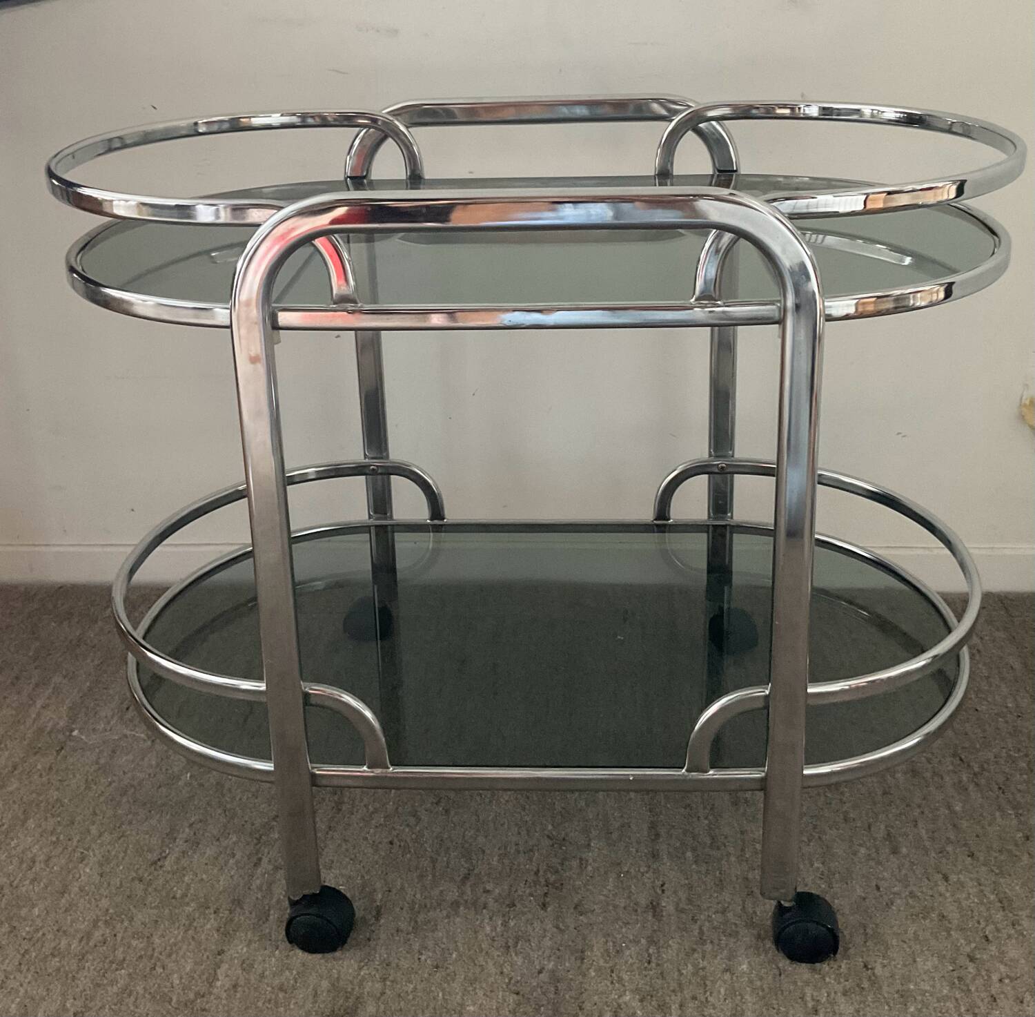 70s bar trolley on wheels