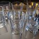 Set of 6 vintage faceted whisky glasses from the 70s-80s