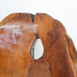 Hand carved wooden tree trunk chair, 1970's