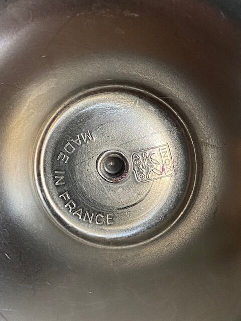 2 stainless steel candlesticks "made in france"