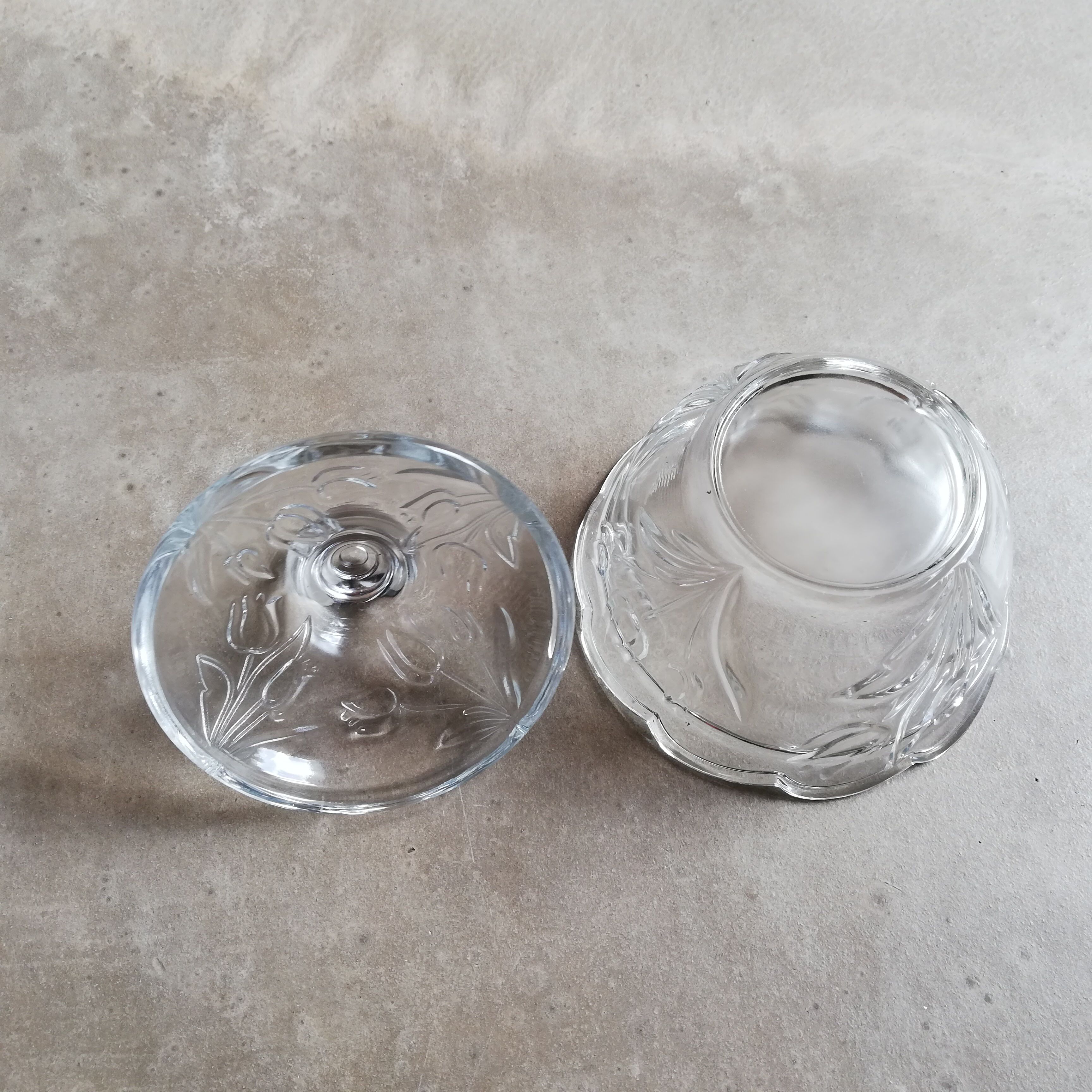 Glass candy box