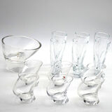 Angelo Mangiarotti for Cristallerie Il Colle 1970s drinking set