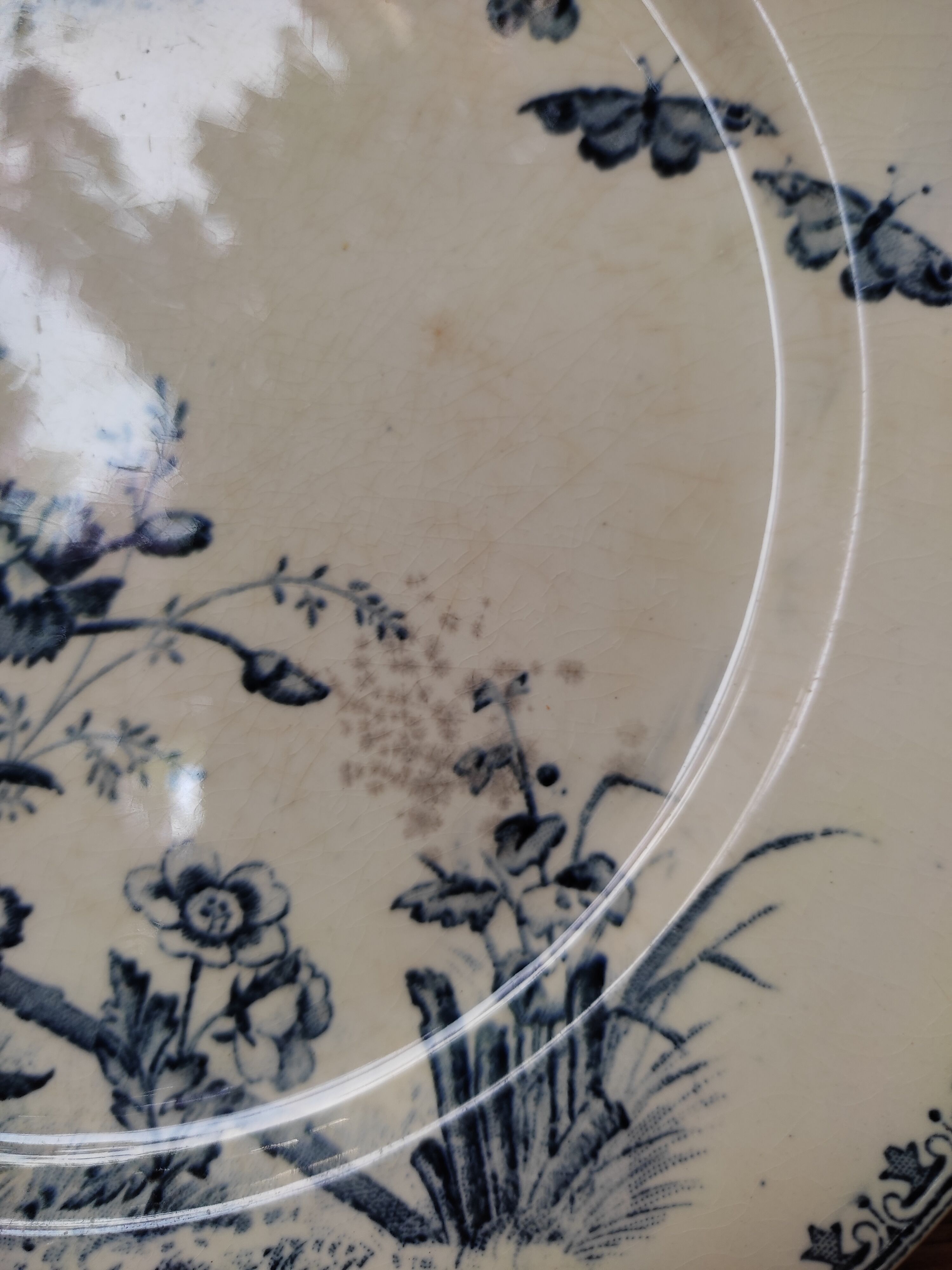 6 assiettes terre de fer Sarreguemines
