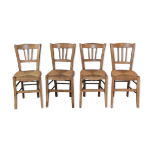 Chaises en hêtre paillées