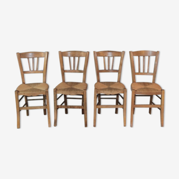 Twentieth straw beech chairs