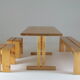 Table, bench and stools Les Arcs by Charlotte Perriand, France, 1960