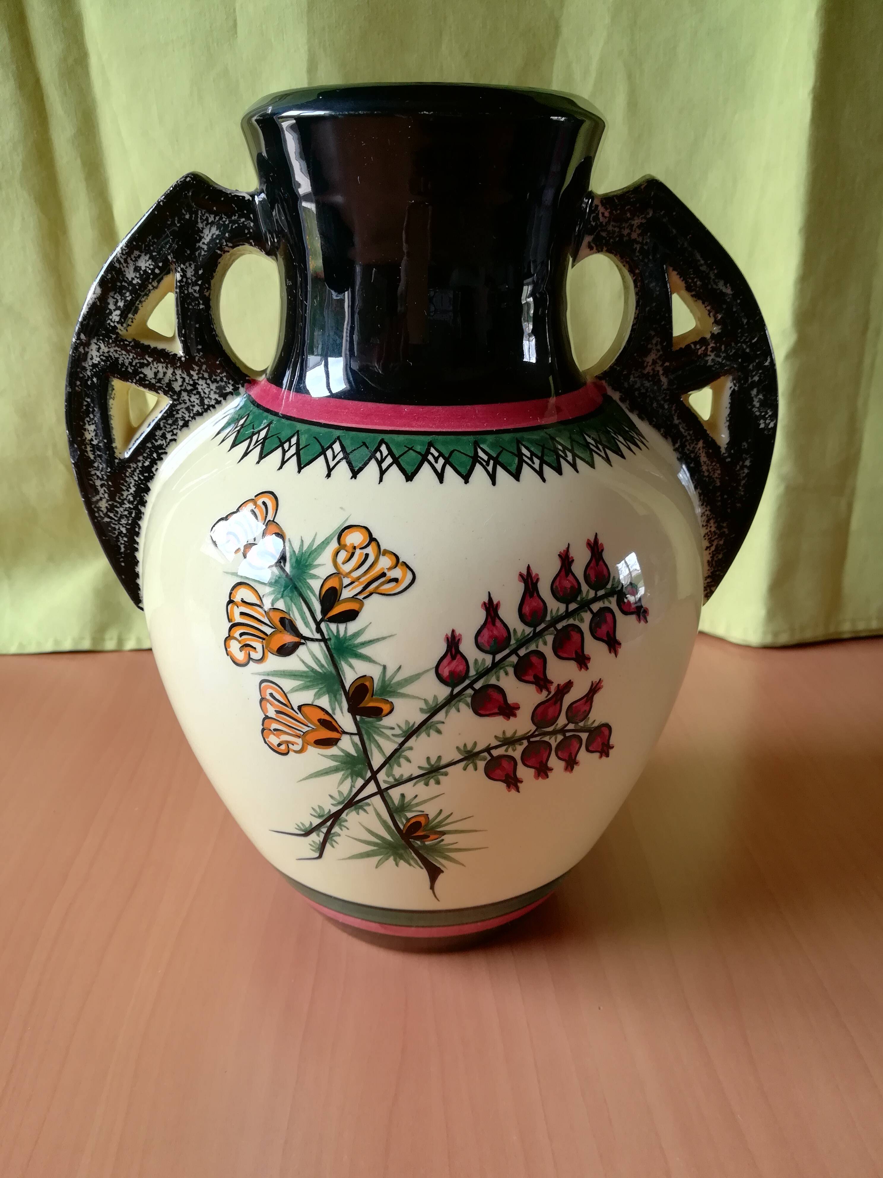 Earthenware vase by Henriot Quimper
