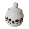 Sucrier porcelaine blanche et fleurs